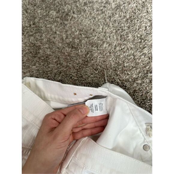 Madewell Cali Demi-Boot Jeans in Pure White: Distressed Edition Women’s 28 - Picture 6 of 11